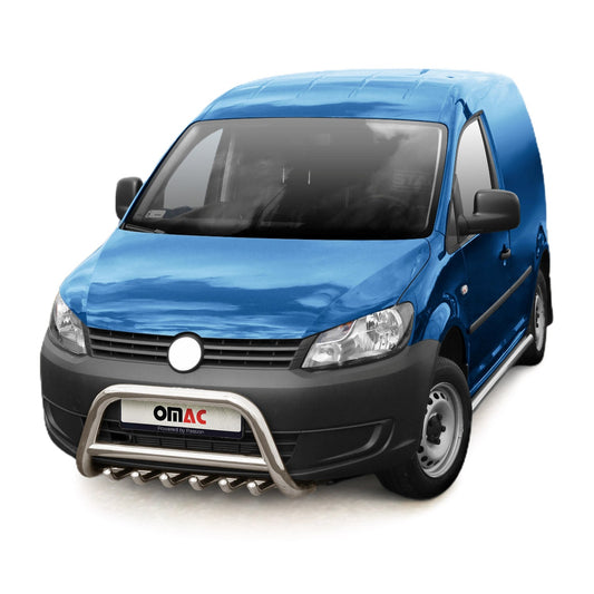 Bară de protecție/buton față pentru VW Caddy 2010-2018 cu omologare ABE (omologare de tip germană) oțel argintiu