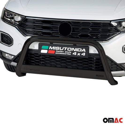 Frontbügel Frontschutzbügel für VW T-Roc 2017-2025 ø63mm Stahl Schwarz Schutz