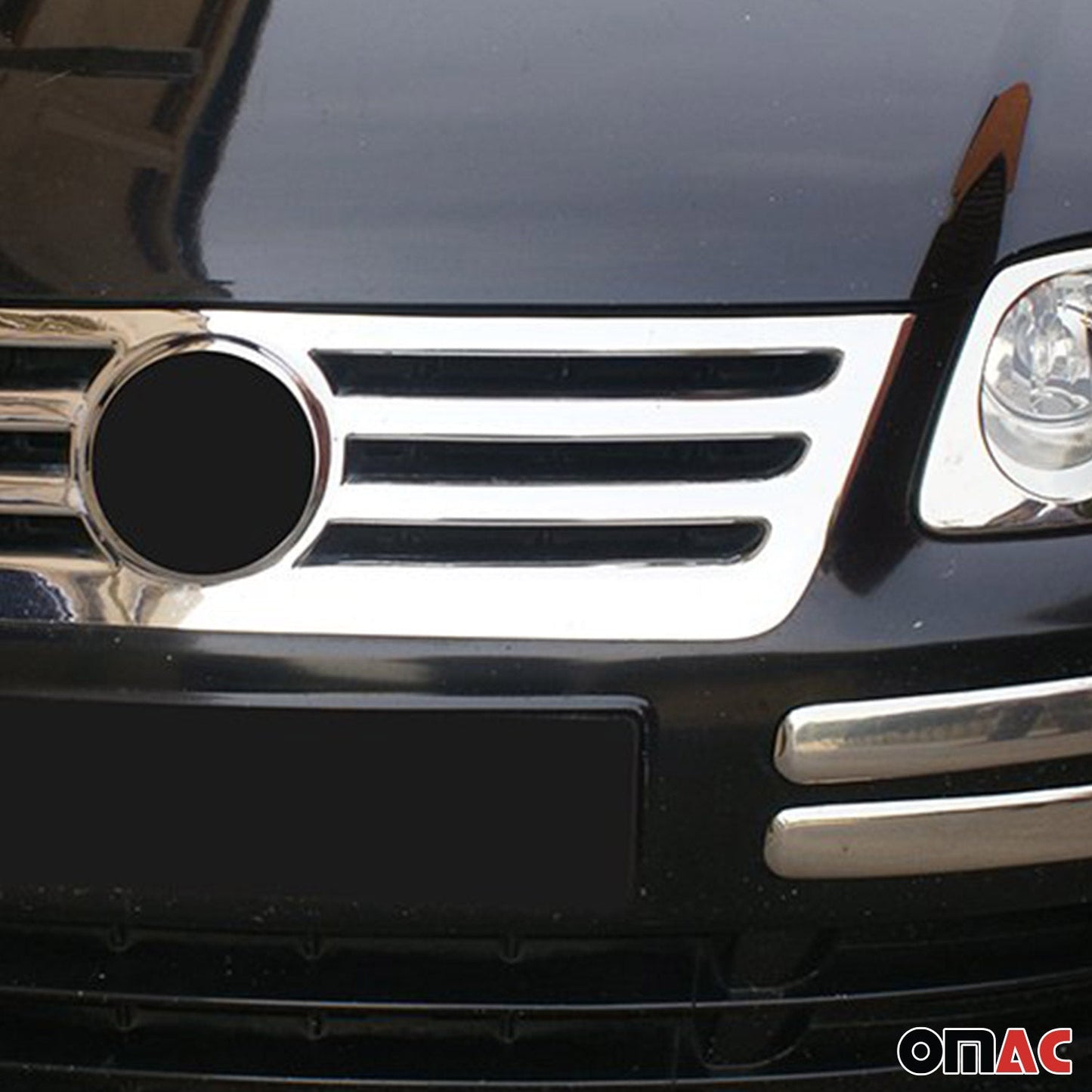 Kühlergrill Leisten Grillleisten für VW Caddy 2003-2010 Edelstahl Silber 1tlg