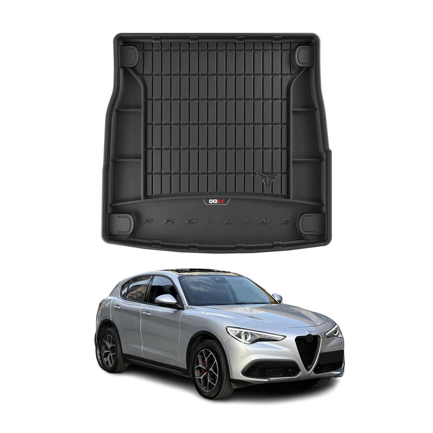 OMAC Gummi Kofferraumwanne für Alfa Romeo Stelvio 2016-2025 TPE Laderaumwanne