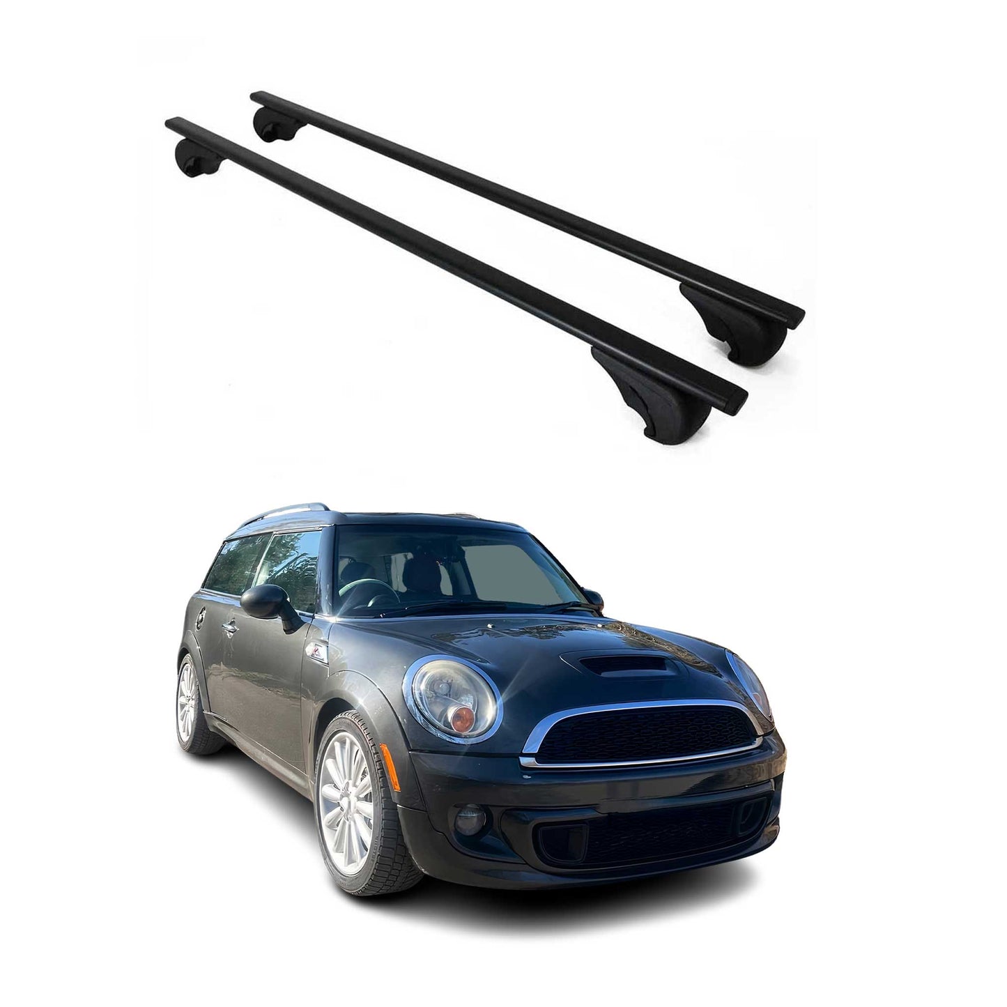 Dachträger Gepäckträger für Mini Clubman 2007-2014 Grundträger Metall Schwarz 2x