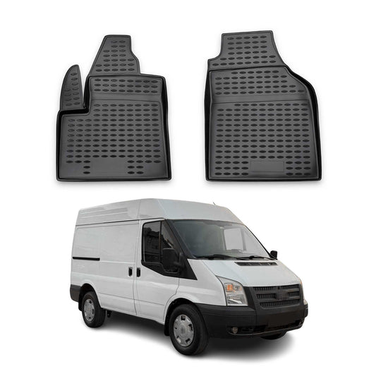 Covorașe auto Ford Transit 2006-2021, TPE, negre, 2 buc.