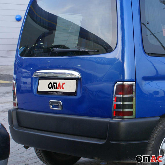 Bandă decorativă portbagaj, bandă decorativă spate pentru Citroen Berlingo 1996-2008, ușă simplă, oțel inoxidabil