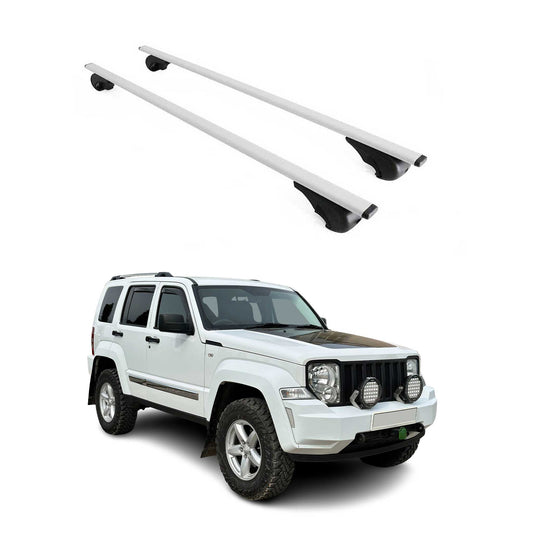 Dachträger Gepäckträger für Jeep Cherokee 2008-2013 Grundträger Metall Silber 2x