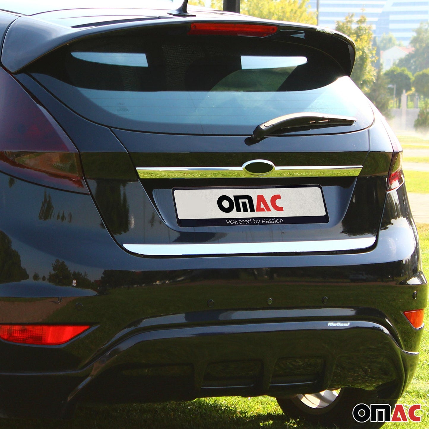 Ornamente prag portbagaj, ornamente hayon pentru Ford Fiesta 2008-2017, oțel inoxidabil cromat