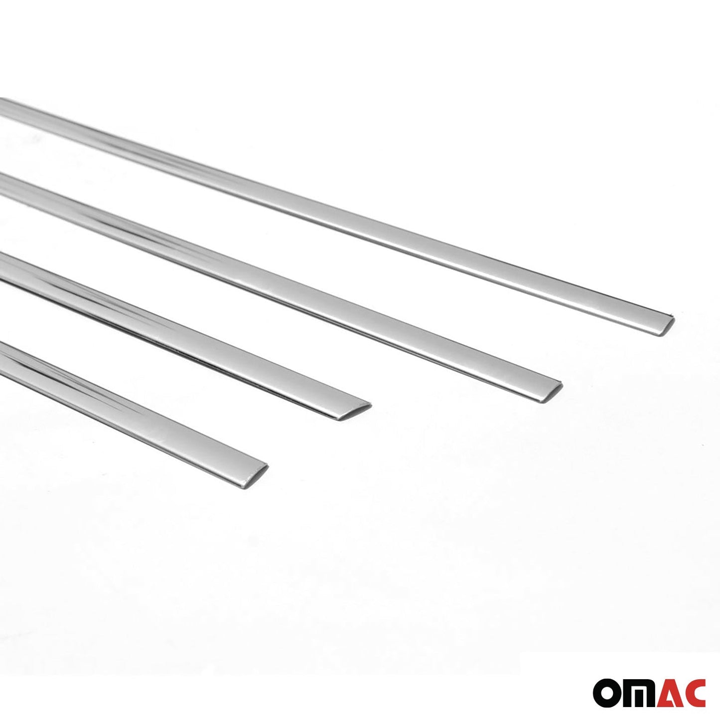 Benzi decorative/ornamente geamuri pentru Ssangyong Rexton 2006-2012, oțel inoxidabil cromat, 4 bucăți