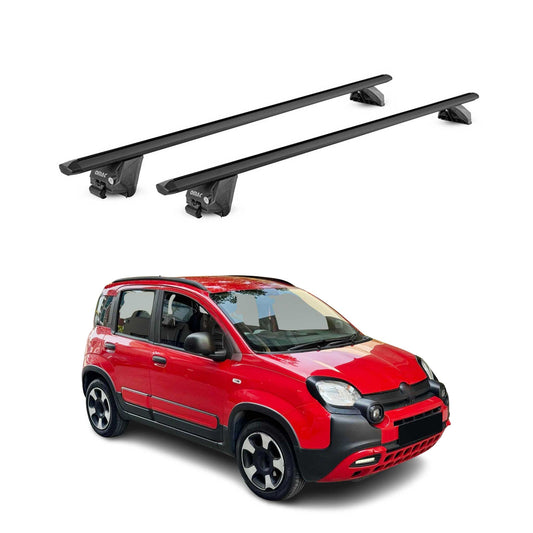 Portbagaj de plafon pentru Fiat Panda III Cross 2014-2025 100kg Alu Negru ABE