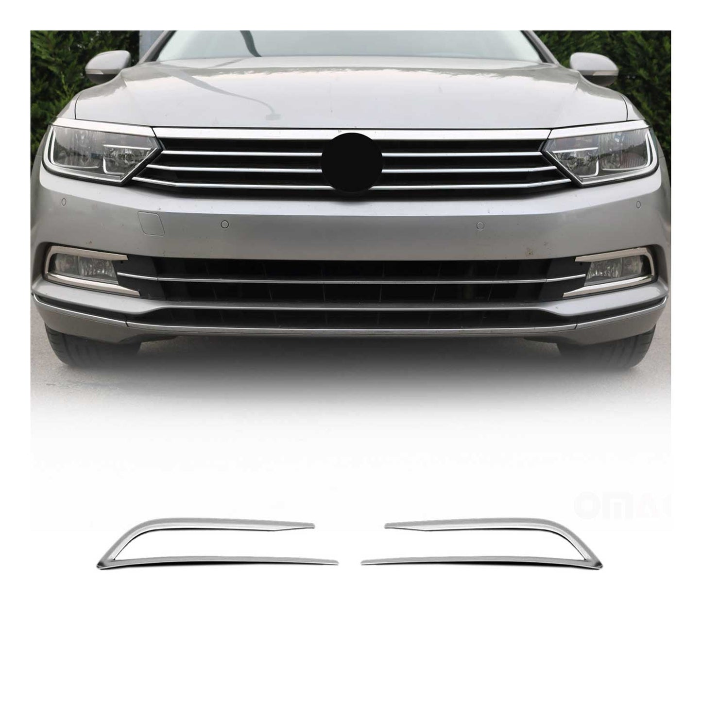 Nebelscheinwerfer Rahmen Umrandung für VW Passat B8 3G 2015-2021 Edelstahl 2x