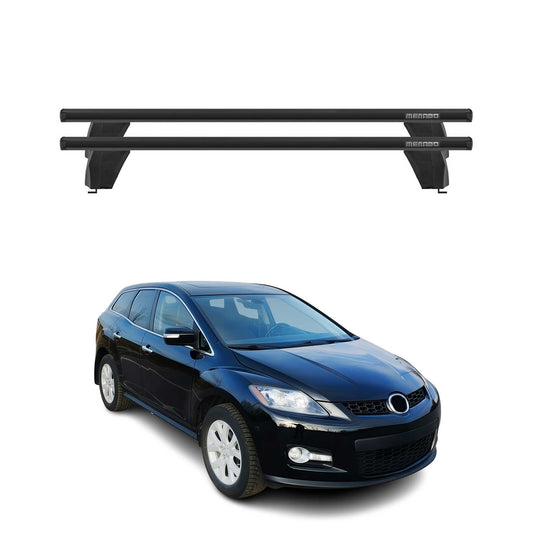 Menabo Dachträger Grundtäger für Mazda CX-7 2006-2012 75kg Alu Schwarz 2 tlg