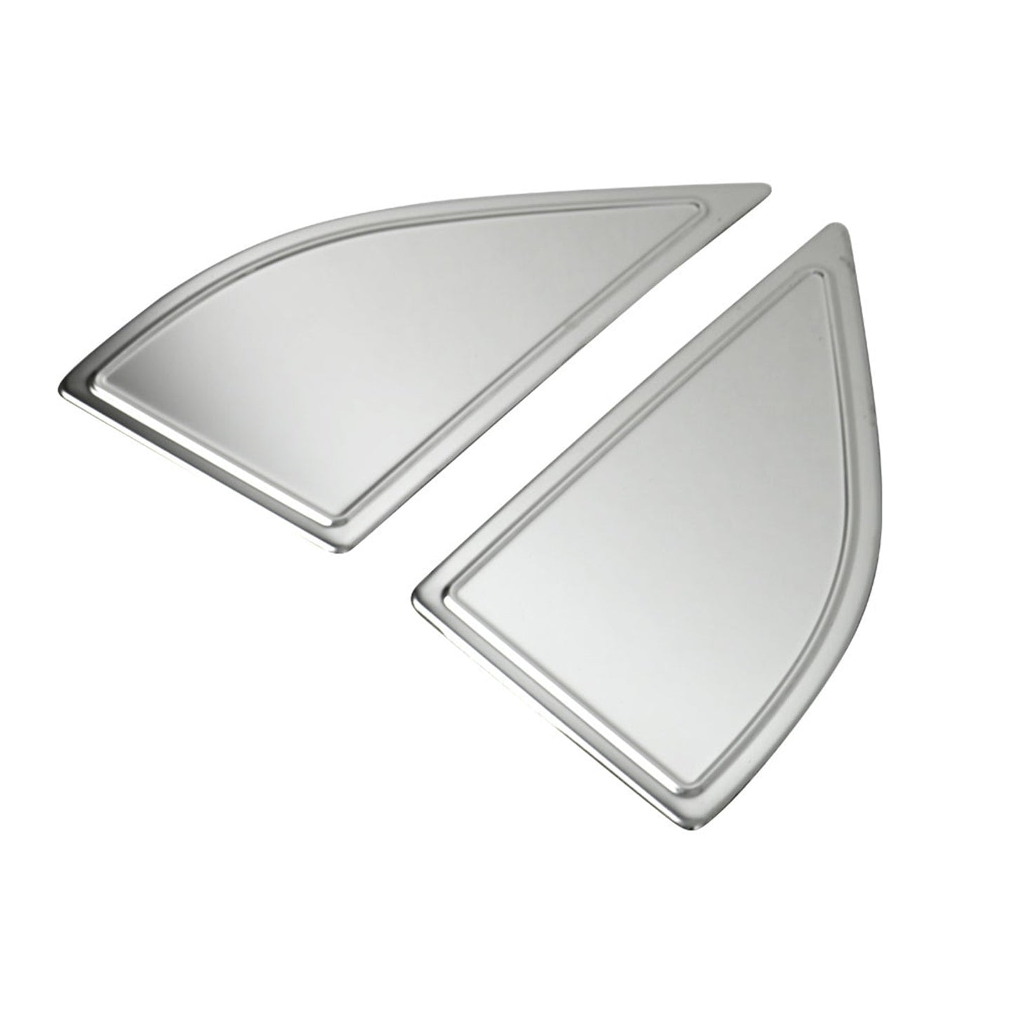 Ornamente triunghiulare geam pentru Suzuki Equator 2006-2015, oțel inoxidabil, cromat, set 2 piese