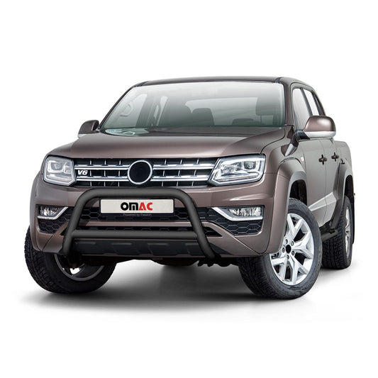 Bară de protecție/buton față pentru VW Amarok 2016-2021, omologată ABE, oțel, neagră