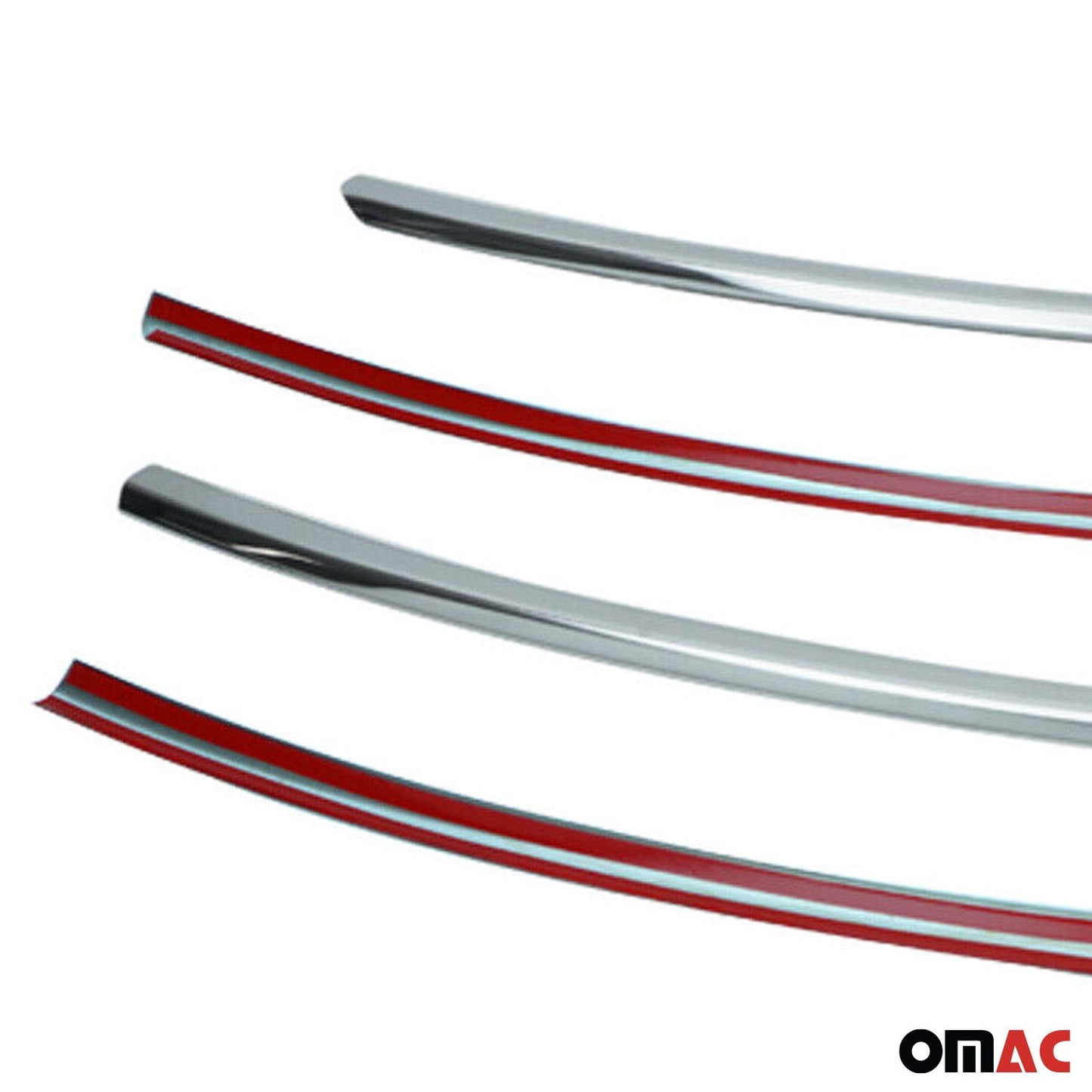 Benzi decorative grilă auto pentru Opel Vivaro 2014-2019, oțel inoxidabil, argintiu, 4 bucăți