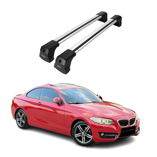 Dachträger Grundtäger für BMW 2er F22 Coupe 2012-2021 75kg Silber Alu 2 tlg