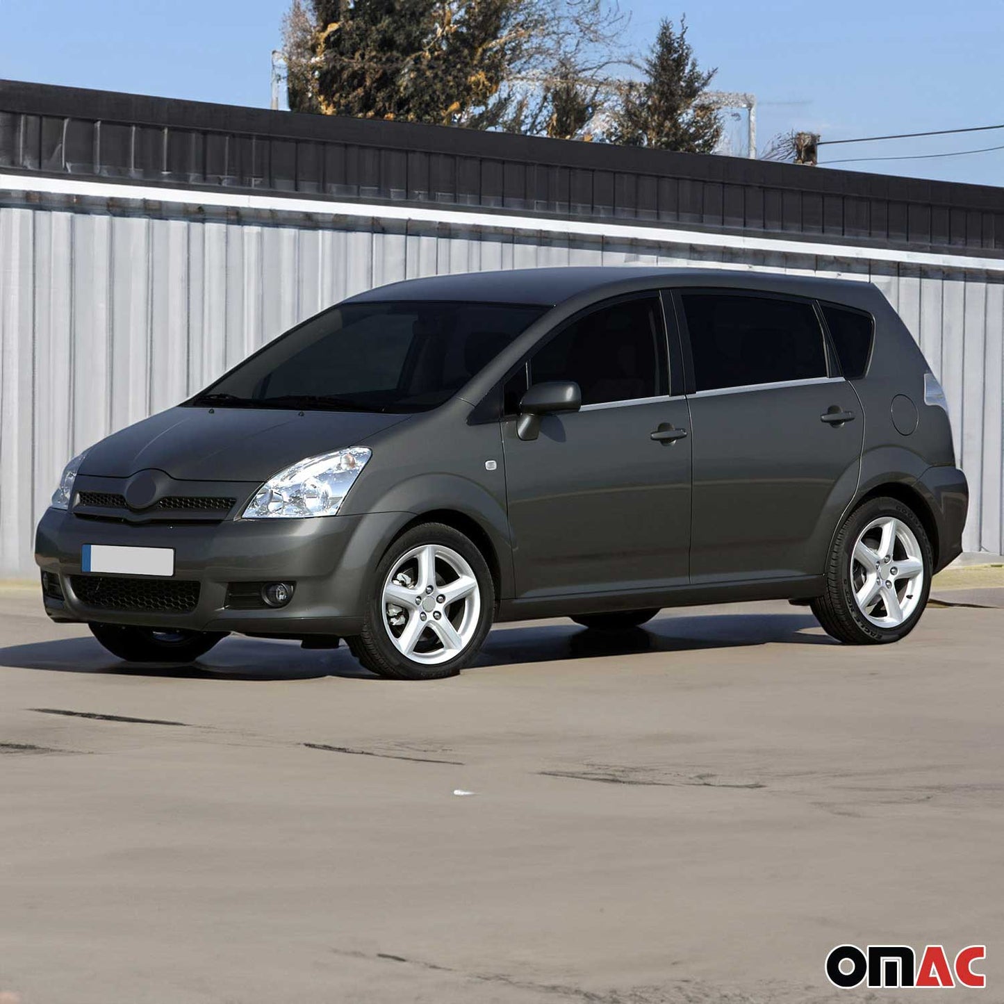 Benzi decorative pentru geamuri pentru Toyota Corolla Verso 2004-2009, oțel inoxidabil cromat, 4x