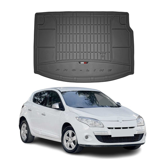 OMAC Gummi Kofferraumwanne für Renault Megane Schrägheck 2008-2015 TPE Schwarz