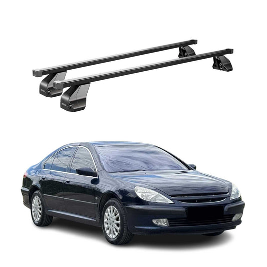 Menabo Dachträger Grundtäger für Peugeot 607 2000-2005 Pre-FL 75kg Stahl Schwarz