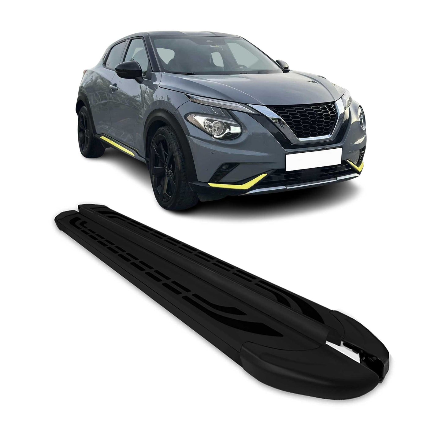 2019-2025 Nissan Juke Trittbretter Seitenschweller Seitenbretter Alu Schwarz