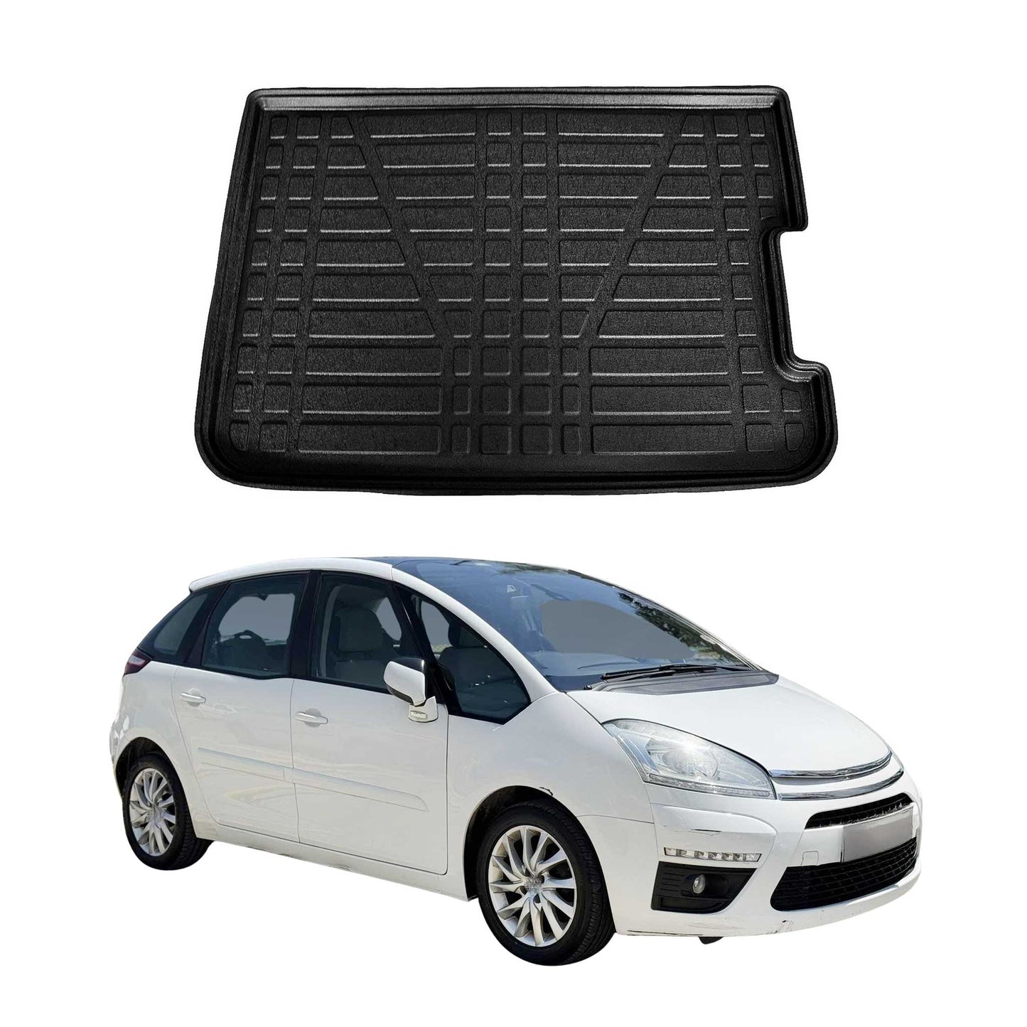 Kofferraumwanne Laderaumwanne für Citroen C4 Picasso 2006-2012 5tür Gummi TPE