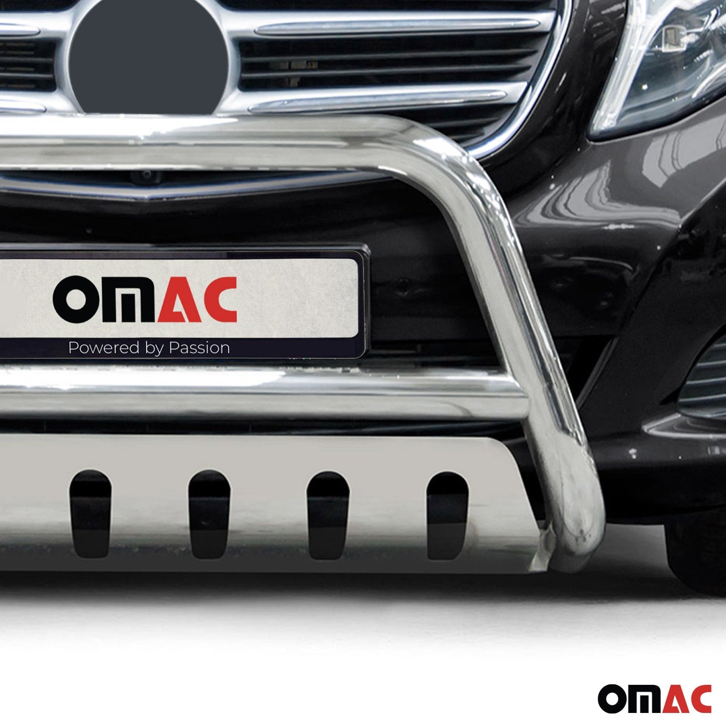 Bară de protecție/buton față pentru Mercedes Clasa 2014-2025, omologată ABE, oțel inoxidabil, argintiu