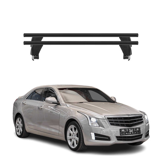 Menabo Dachträger Grundtäger für Cadillac ATS 2013-2019 50kg Alu Schwarz 2 tlg
