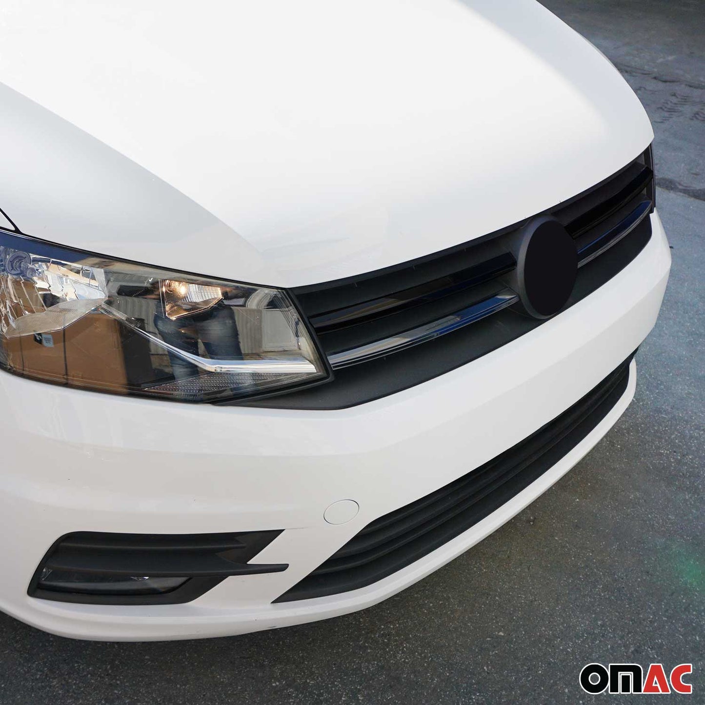 Kühlergrill Leisten Grillleisten für VW Caddy 2015-2020 Edelstahl Dunkel 2tlg