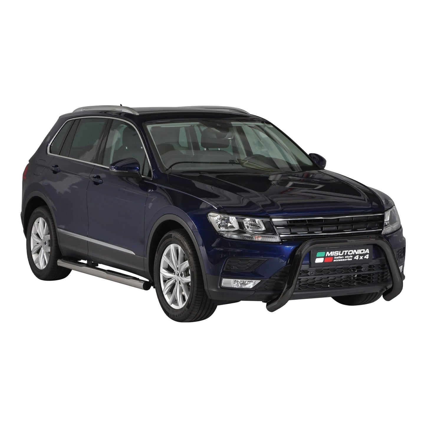 Bară de protecție/buton față pentru VW Tiguan mk2 2016-2024 ø76 oțel negru