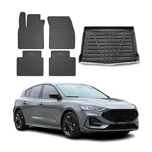 Set covorașe și portbagaj pentru Ford Focus hatchback 2019-2025 cu cinci uși (5x)