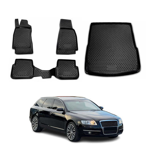 Set covorașe și portbagaj pentru Audi A6 Avant Allroad FL C6 2008-2011 TPE