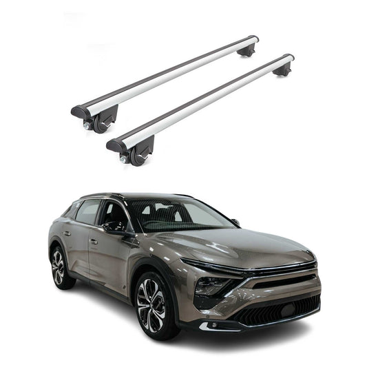 Dachträger Grundtäger für Citroen C5 X Hybrid 2022-2025 100kg Alu Silber 2x ABE
