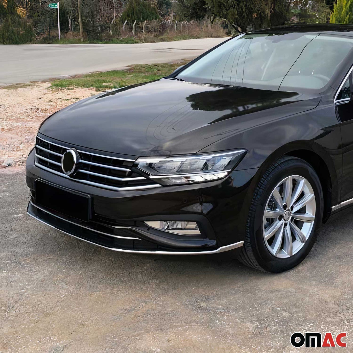 Benzi decorative grilă bare de protecție pentru VW Passat 2019-2025, oțel inoxidabil cromat, set 3 piese