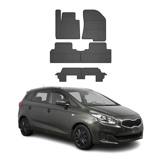 OMAC Gummi Fußmatten für Kia Carens 2013-2019 Automatten Gummi Schwarz 6tlg
