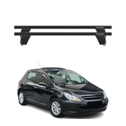 Menabo Dachträger Grundtäger für Peugeot 307 2001-2008 5tür 75kg Alu Schwarz 2x