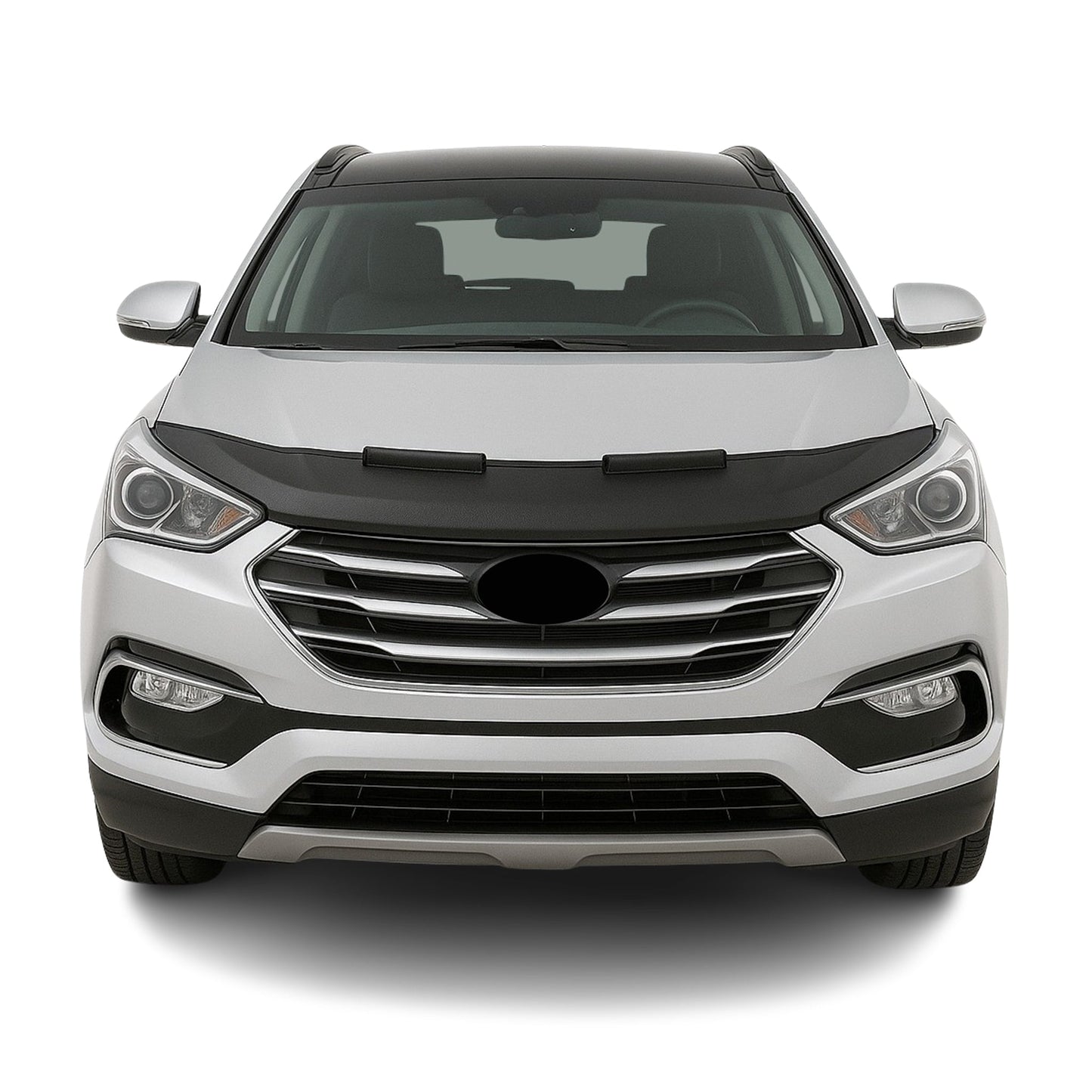 Haubenbra Steinschlagschutz für Hyundai Santa Fe 2013-2018 Schwarz Halb