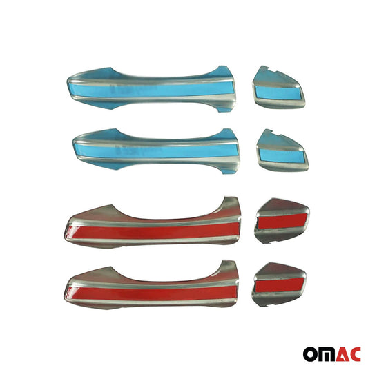 Ornamente mânere ușă, capace mânere ușă pentru Seat Ibiza 17-25, Leon 12-19, oțel inoxidabil