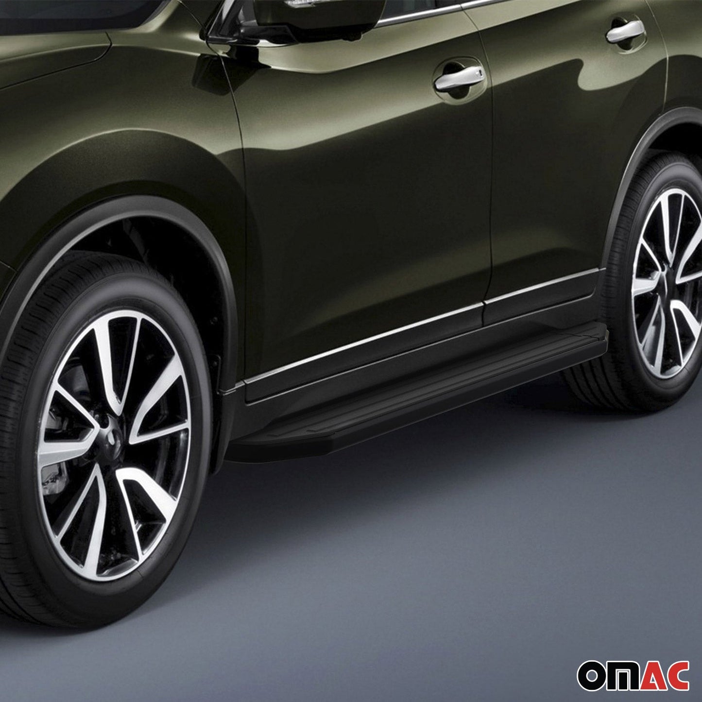Trittbretter Seitenschweller für Nissan Qashqai 2013-2018 Alu Schwarz ABE