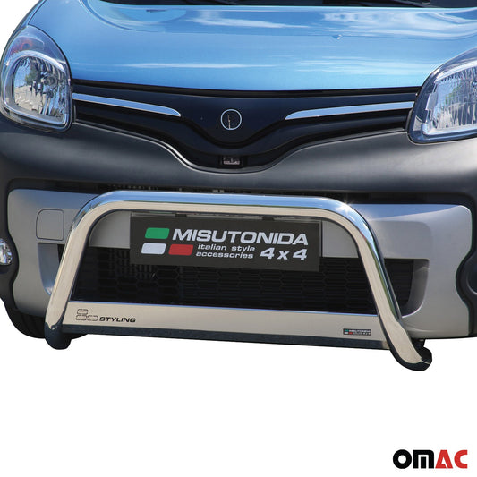 Bară de protecție/buton față pentru Renault Kangoo 2014-2021, ø63mm, oțel, argintiu