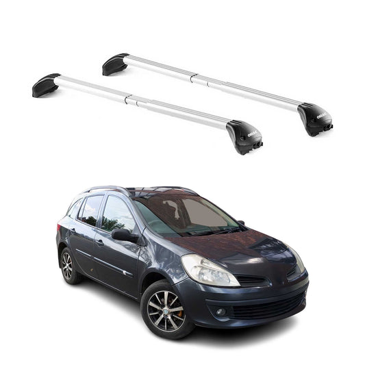 Dachträger für Renault Clio III IV Kombi 2005-2020 5 tür 100kg Alu Silber 2x ABE