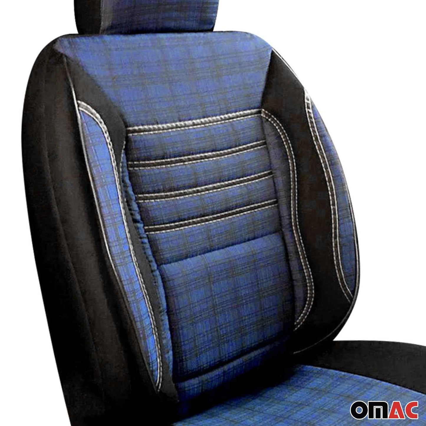 Schonbezüge Sitzschoner Sitzbezüge für VW Crafter 2006-2025 Schwarz Blau 1 Sitz