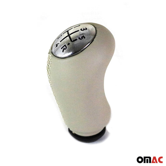 Schaltknauf Schaltknopf für Renault Fluence 2010-2025 5 gang Kunstleder Beige