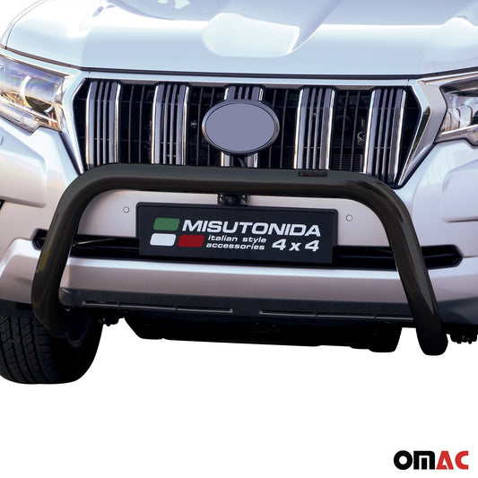 Bară de protecție față/protecție față pentru Toyota Land Cruiser Prado J150 2018-2025 ø76 Negru