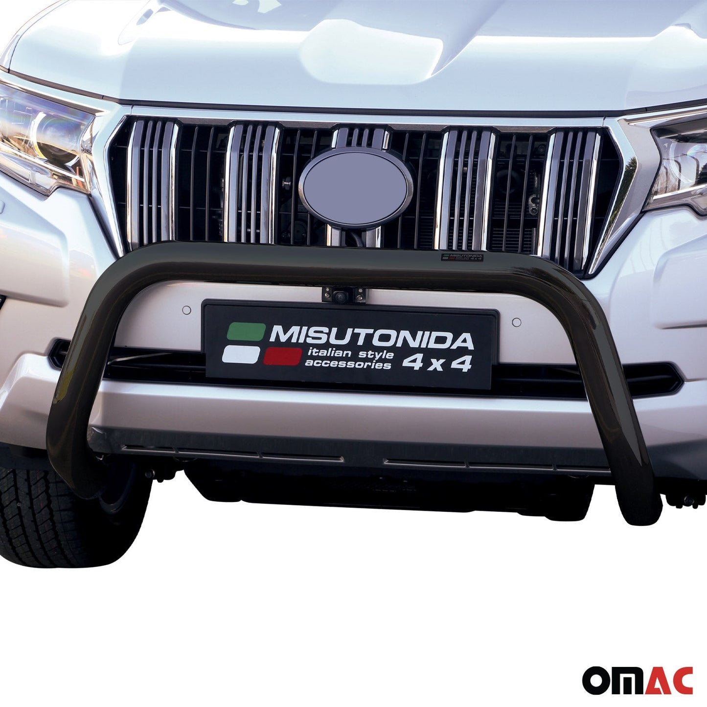 Bară de protecție față/protecție față pentru Toyota Land Cruiser Prado J150 2018-2025 ø76 Negru