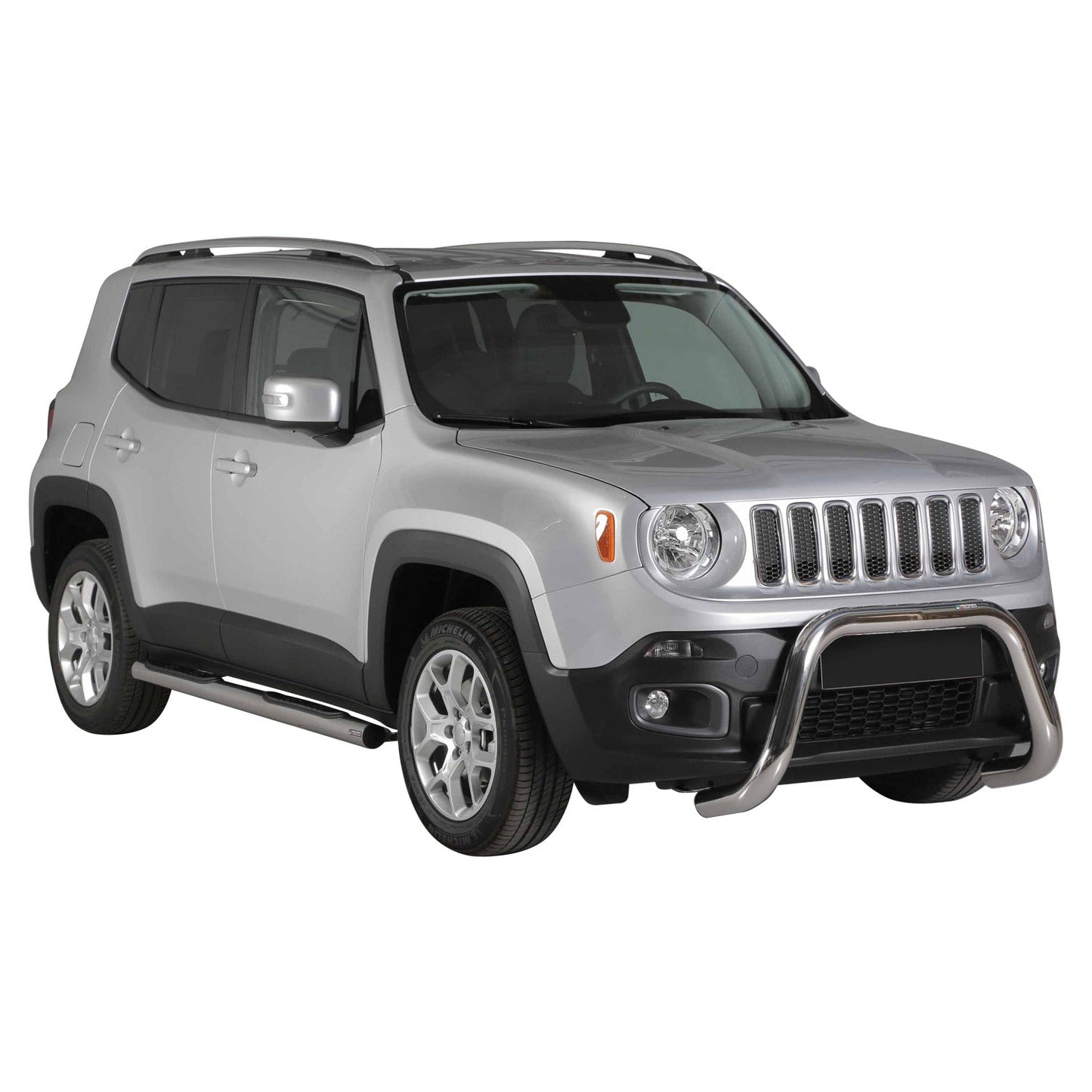 Frontbügel Frontschutzbügel für Jeep Renegade 2014-2017 ø76mm Stahl Silber