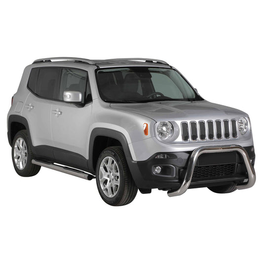 Bară de protecție/buton față pentru Jeep Renegade 2014-2017, ø76mm, oțel, argintiu