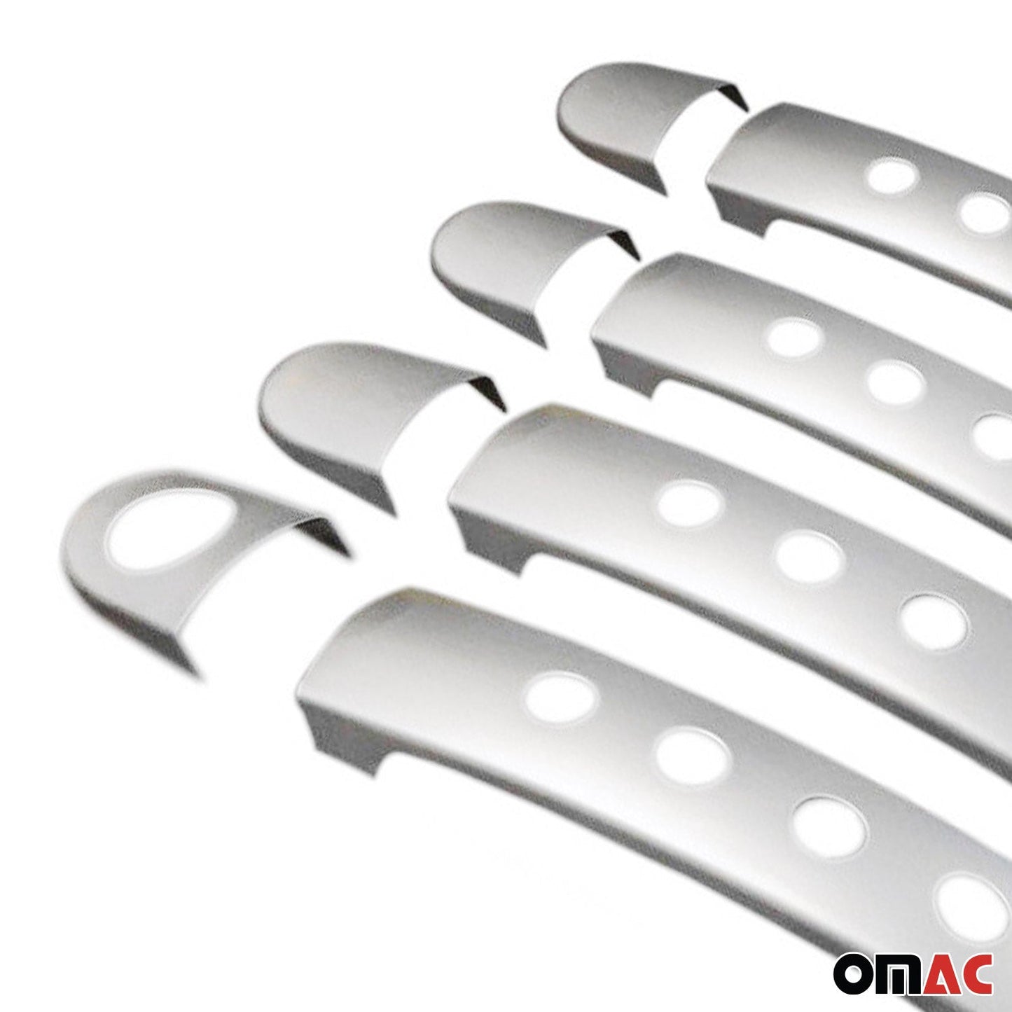 Ornamente mâner ușă, capace mâner ușă pentru VW Passat FL 2000-05 4 uși, oțel inoxidabil, argintiu, 8x