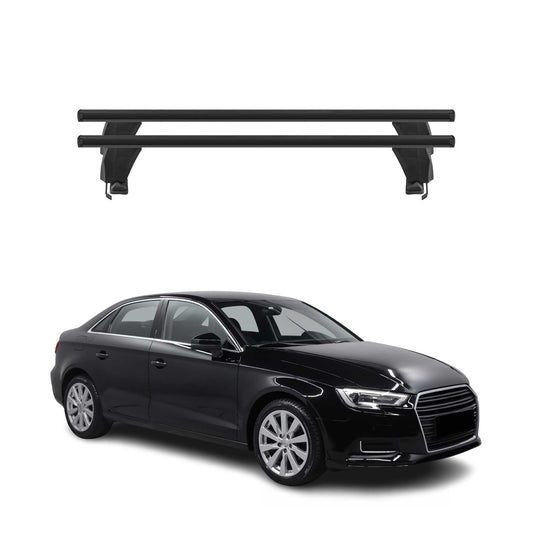 Menabo Dachträger Grundtäger für Audi A3 8V Limo 2013-2020 50kg Alu Schwarz 2x