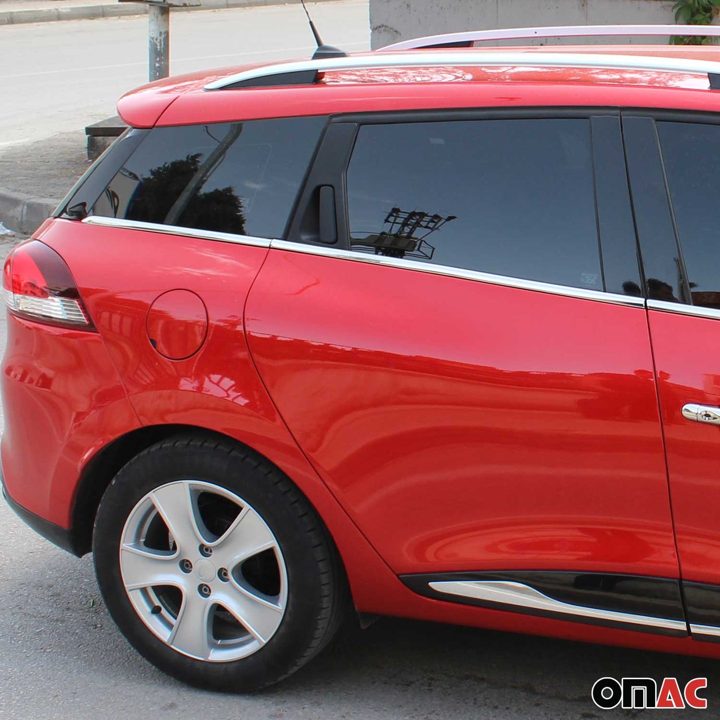 Benzi decorative pentru geamuri Renault Clio Grandtour 2012-2019, oțel inoxidabil, 8 bucăți