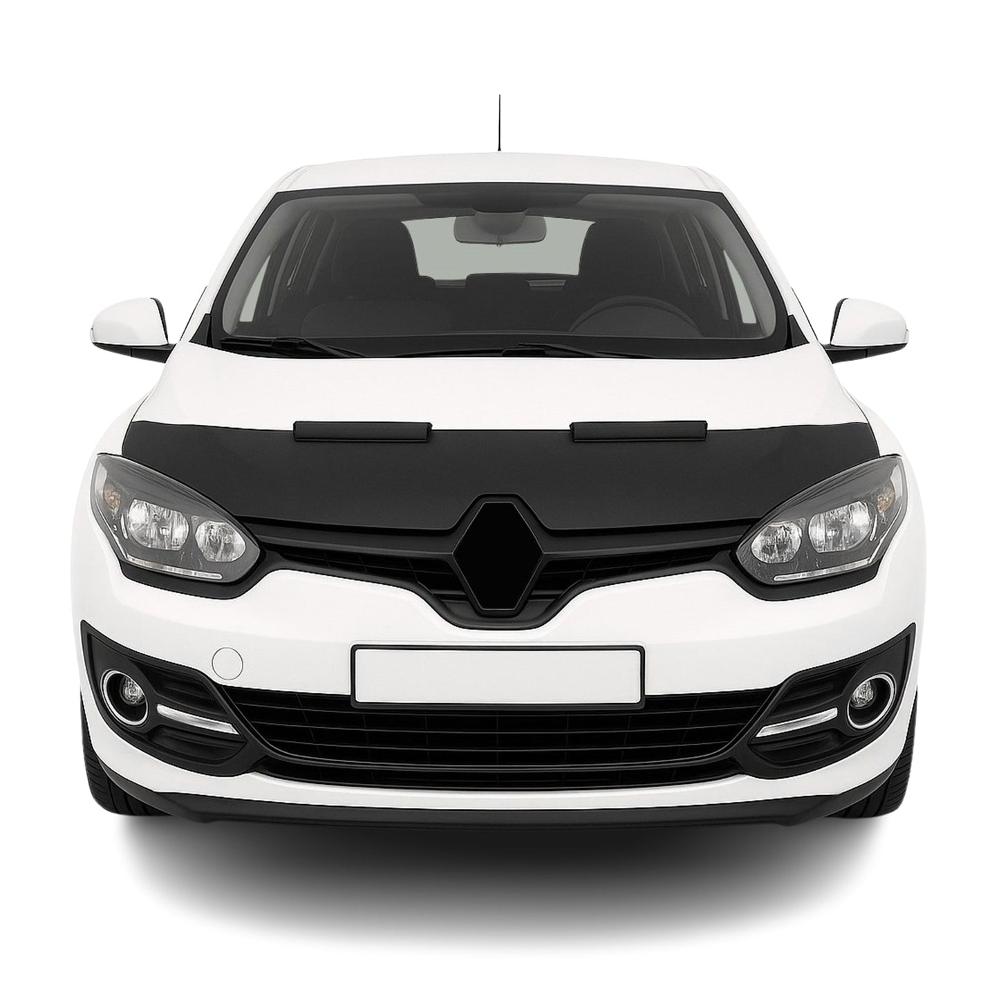 Haubenbra Steinschlagschutz Bonnet Bra für Renault Megane 2009-2016 Schwarz Halb