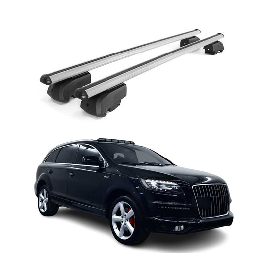 Dachträger Grundtäger für Audi Q7 2005-2015 75kg Alu Silber 2 tlg