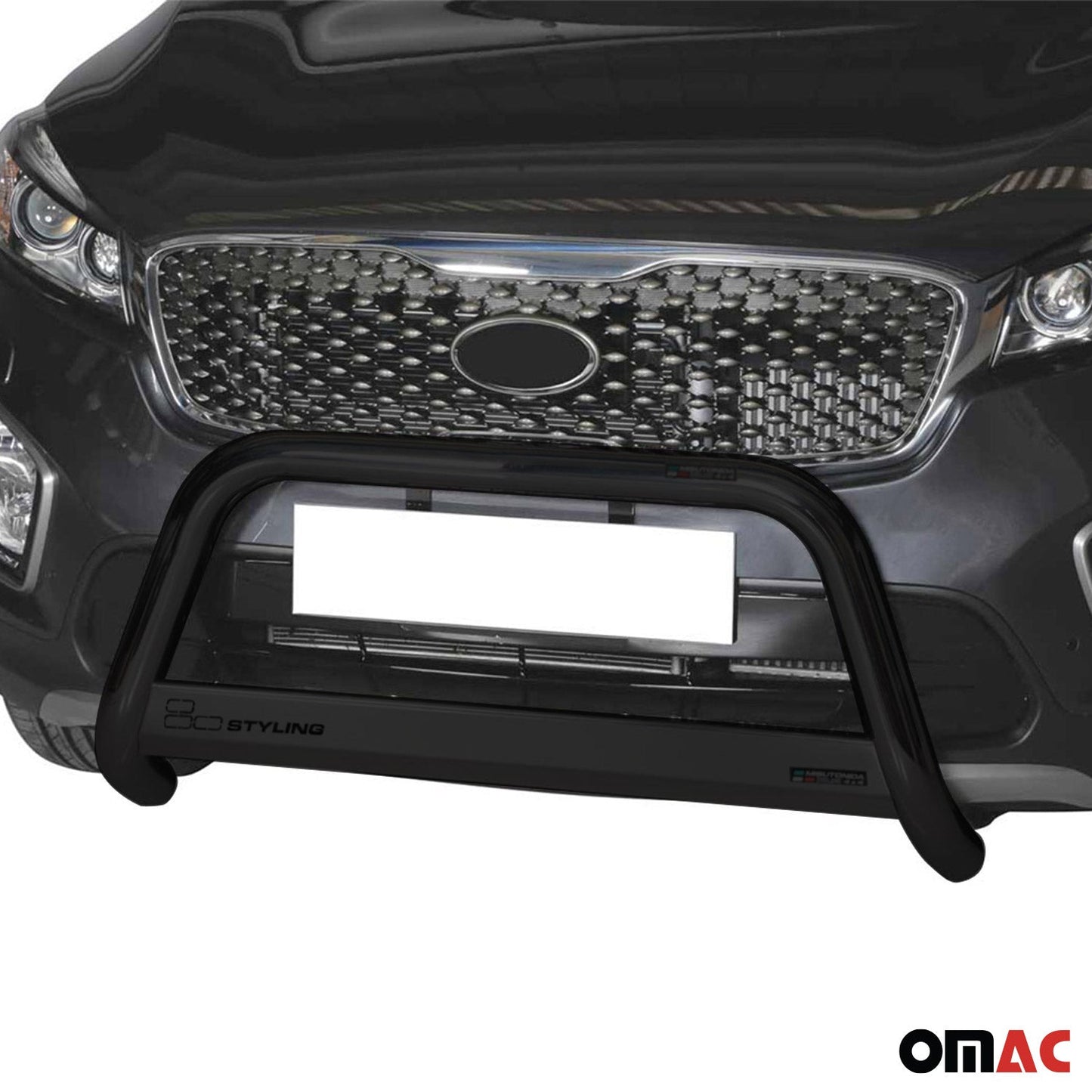 Bară de protecție/buton față pentru Kia Sorento 2014-2017, oțel negru, ø63mm