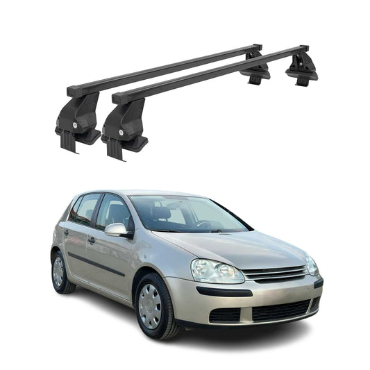 Menabo Dachträger Grundtäger für VW Golf 2003-2008 3tür 50kg Stahl Schwarz 2 tlg